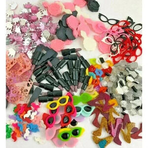 100 pc Mixed Resin Flatbacks Cabochon Craft Supplies Lipstick Kawaii Beauty